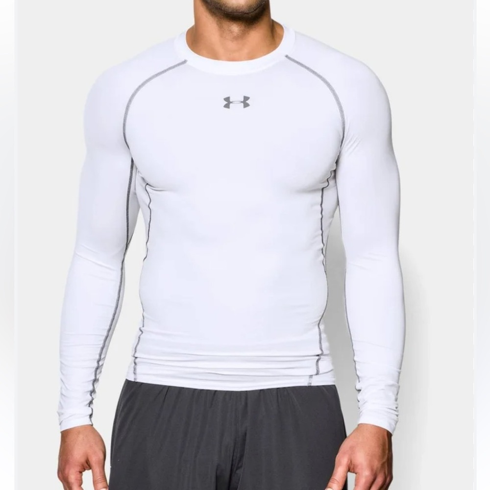 Under Armour Men's Long Sleeve White Tee